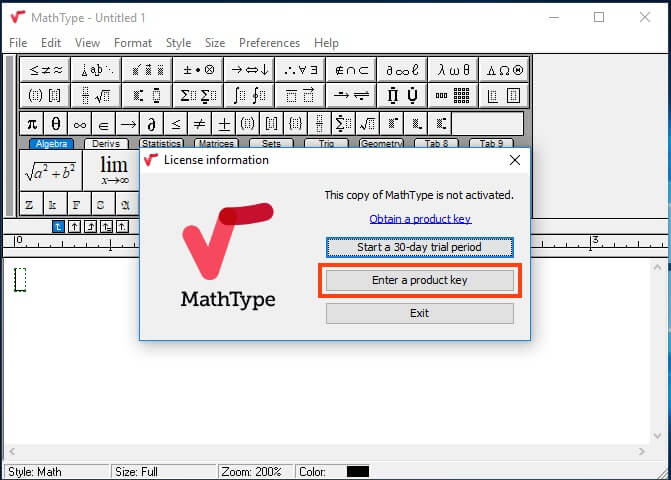 MathType Product Key
